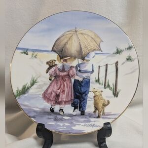 Royal Worcester Collectible One Glorious SummerThe Parasol Bone China Plate 1993